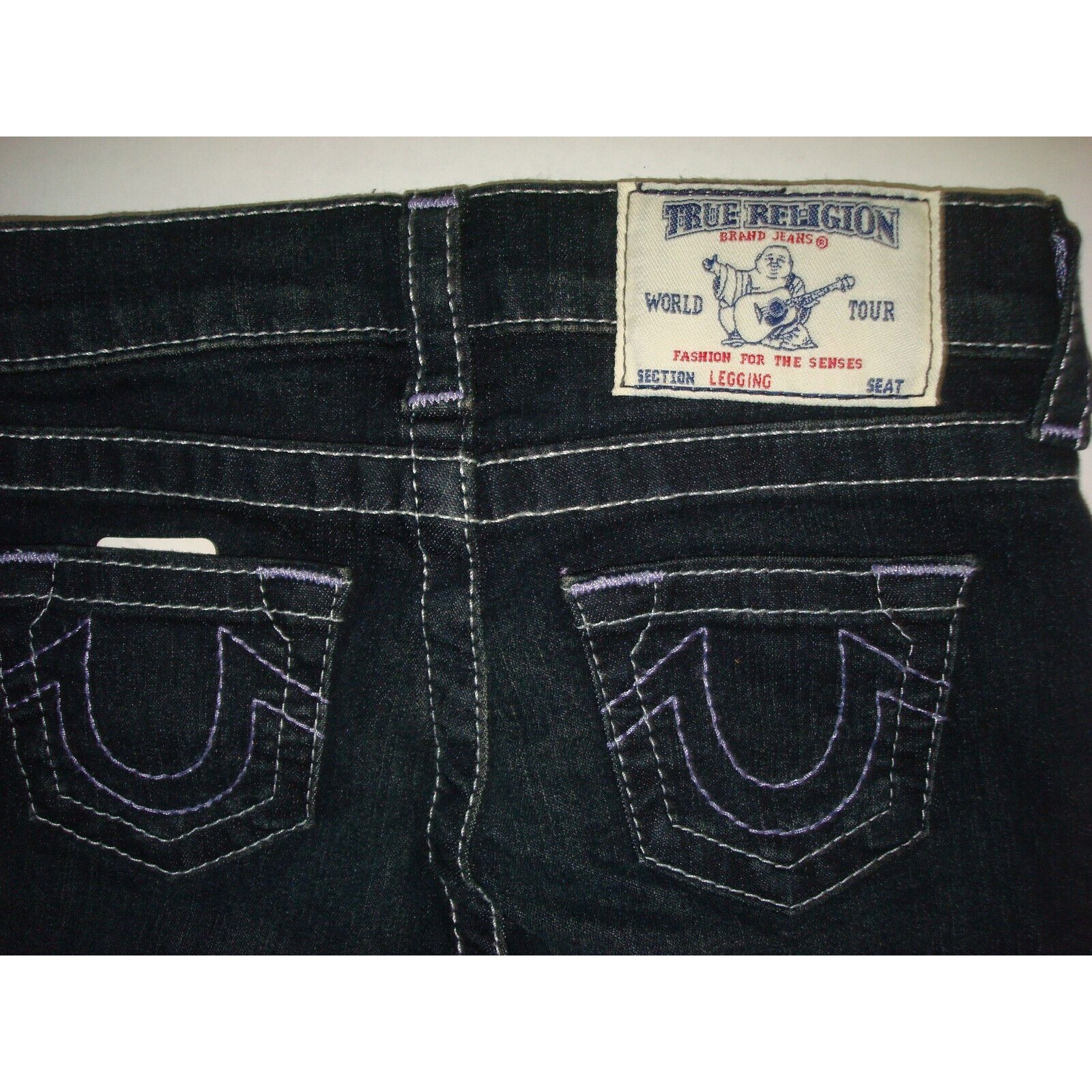New Girls Nwt $106 True Religion Brand Jeans 5 Legging Jegging Blue Purple Dark